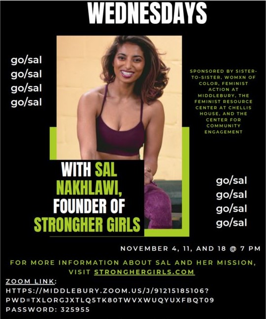 Workout Wednesdays with Sal Nakhlawi '19, Founder of StrongHER Girls Workout Wednesdays with Sal Nakhlawi '19, Founder of StrongHER Girls