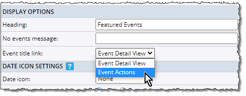 Event description link option