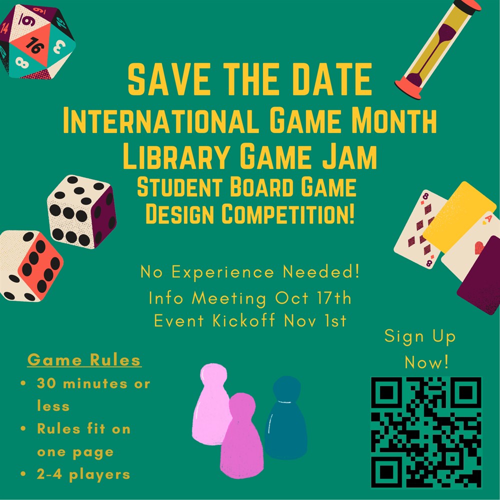 Library Game Jam Kickoff, Wednesday, November 1, 2023, 4 - 5pm - Student  Life Events | Cal Poly Humboldt